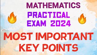 MATHEMATICS PRACTICAL EXAMINATION SPECIALMOST IMPORTANT KEY POINTSSURE 4040 👍🏻 [upl. by Brantley]