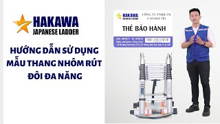 HƯỚNG DẪN SỬ DỤNG THANG NHÔM RÚT ĐÔI I HAKAWA VIỆT NAM [upl. by Hnahc181]