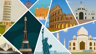 15 Famous Monuments Around The World  Fun Facts Video  Kids Education by Mocomi [upl. by Arotak]