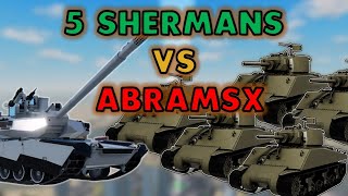 5 Shermans vs AbramsX Who wins [upl. by Nibot25]