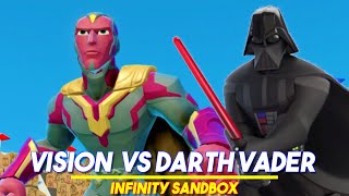 Darth Vader vs Vision  Star Wars vs Marvel  Infinity Disney Infinity Test Rescue VS [upl. by Llyrat]