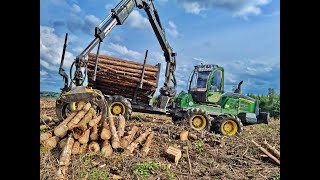 🌲DeereAction • John Deere 1510G • Forstbetrieb Klotz GmbH • Loggingvideo • Forwarder fast driving🌲 [upl. by Aydni]