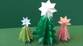 5分で簡単「クリスマスツリー」折り紙Easy at 5 minutes quotChristmas treequot origami [upl. by Groveman]