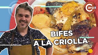 Recetas de bodegón BIFES A LA CRIOLLA [upl. by Illil]