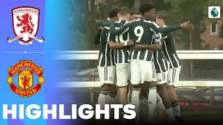 Man United vs Middlesbrough  Highlights  U18 Premier League 12082023 [upl. by Eessej]