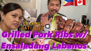 Menu for the day Grilled Pork Ribs with Ensaladang Labanos Pinoy vlog in Canada 🇨🇦 [upl. by Tamarah217]