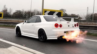 TESTING MY SAVAGE R34 GTR ANSWERING YOUR QUESTIONS r34gtr skyline gtr affy affygtr fastx r34 [upl. by Nosyk]