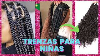 ✅TRENZAS AFRICANAS PARA NIÑAS peinadosfaciles peinadosparaniñas cabelloafro trenzasafricanas [upl. by Lhary946]