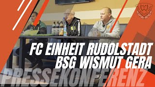 Pressekonferenz FC Einheit Rudolstadt  BSG Wismut Gera 12 [upl. by Eninnaj]