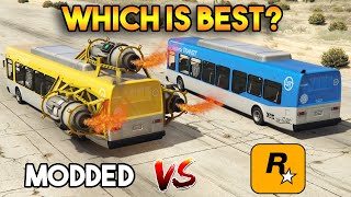 GTA 5 BUS VS MODDED BUS WHICH IS BEST [upl. by Vanna]