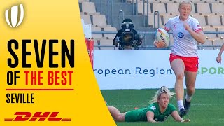 Seven Amazing Tries from Sevens in Seville [upl. by Oniskey163]