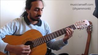 How to Alaipayuthe Kanna 02 Indian Guitar Carnatic Raga with slides notes notation tabs [upl. by Ishmael]