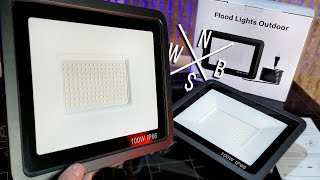 100W Outdoor LED Flood Lights  Unboxing amp Review [upl. by Packer]