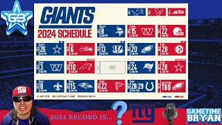 NY GIANTS SCHEDULE PREDICTION [upl. by Mcafee]