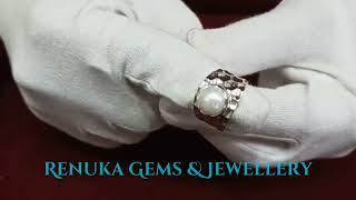 FANCY SILVER ORIGINAL PEARL RING  RENUKA GEMS AND JEWELLERY  VADODARA  M 7283898775 [upl. by Prendergast772]