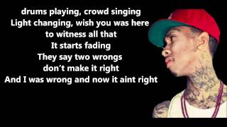 Far Away  Tyga Feat Chris Richardson  Lyrics On Screen HD [upl. by Skardol]