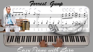 Forrest Gump  Feather Theme  Alan Silvestri  Piano Tutorial  Letter Notes [upl. by Octavian144]