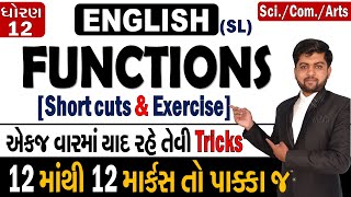 Std 12 English SL IMP Functions For March 2024  Vijay Nakiya [upl. by Llydnek]