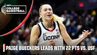 Paige Bueckers leads UConn with 22 points in WIN over USF 🤩  ESPN College Basketball [upl. by Okim]