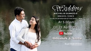 Abhishek amp Neetu  Wedding Ceremony  IMMANUEL CHURCH CNI MALAYALAM PARISH [upl. by Adrian448]