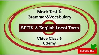 APTIS GrammarampVocabulary  Lesson SIX  ONLINE COURSE [upl. by Thatcher]