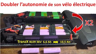 Doubler lautonomie dune batterie de vélo Tranzx BL09  Reconditionnement en capacité maximale [upl. by Onoitna]