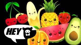 Hey Bear Sensory  Disco Fruit Party  Fun video with music and dancing [upl. by Lomasi]