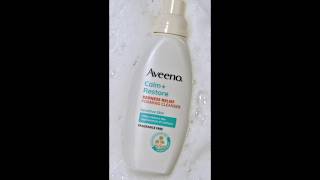 Aveeno CalmRestore Redness Relief Foaming Daily FacialCleanser With Calming Feverfew Hypoallergenic [upl. by Enisaj835]