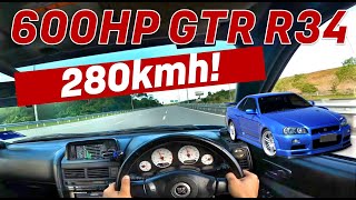 600HP Skyline GTR R34 POV Review  280kmh on Lekas Highway [upl. by Pendleton]