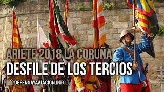 Desfile de los Tercios y homenaje a María Pita en La Coruña [upl. by Leynwad]