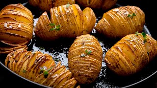 Perfectly Crispy Hasselback Potatoes How to Make the a next level Potato Side Dish [upl. by Vaenfila767]