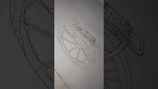 Cycle Drawing With Pencil  How to Draw Cycle Step by Step [upl. by Ludie]