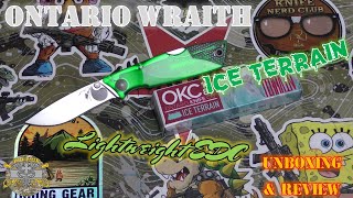 Lightweight Low Cost Ultem EDC  Ontario Knives Wraith Ice Series Terrain  Unboxing amp Review [upl. by Assyla577]