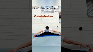 upavistha konasana  steps benefitscontraindications shorts yoga [upl. by Ahsenhoj270]