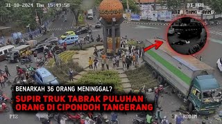 Tabrakan Beruntun Supir Truk di Cipondoh Tangerang Viral [upl. by Amis]