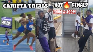 CARIFTA TRIALS 100M amp 400M FINALS AND 400M HURDLES HEATS highlights video 2024 [upl. by Ahsieyk]