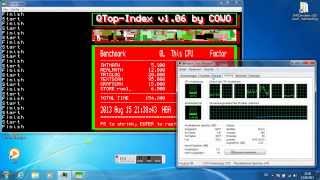 Windows 7 64bit notebook Core i7 running new PCW benchmarks 1986 under SMSQmulator 2013 [upl. by Zulaledairam]