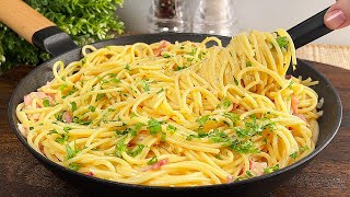 Spaghetti carbonara according to the recipe my grandmother taught me 👌 Incredibly delicious [upl. by Dolora]