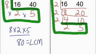 Finding the LCM using the quotLadderquot Method [upl. by Rumney]