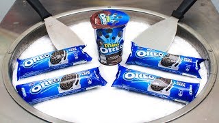 Yummy OREO ICE CREAM ROLLS  MACAROONS amp KIWI Fried Ice Cream Rolls Making [upl. by Delamare247]