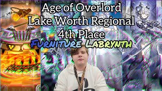 YuGiOh Age of Overlord  Lake Worth FL Regional  4th Place  Furniture Labrynth  Hunter L [upl. by Elana]