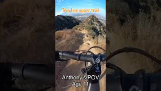 upper Troy Lee trail Steep loose and rutted but man what a view  Corona 11yo mtb [upl. by Guzel892]