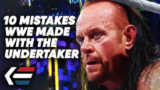 10 Worst Missteps WWE Made With The Undertaker  WrestleTalk 10s with Adam Blampied [upl. by Norven]