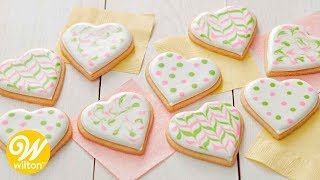 How to Decorate Cookies with Thinned Royal Icing  Wilton [upl. by Dorreg]