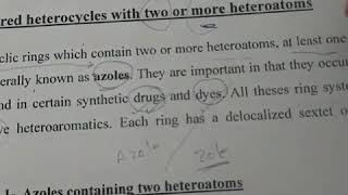 شرح Heterocyclic compounds  Azoles تسميات المركبات الحلقية [upl. by Lorsung737]