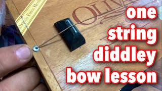 Cigar Box Guitar  One String Diddley Bow Lesson [upl. by Yeldah84]