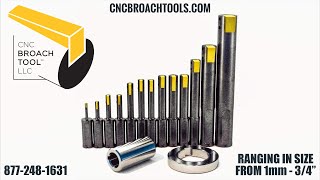 CNC Broach Tools Indexable Keyway and Spline broaching [upl. by Eliak]