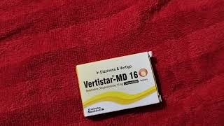 Betahistine dihydrochloride 16mg Vertistar MD 16  Use Side Effects How to take [upl. by Natanoj]