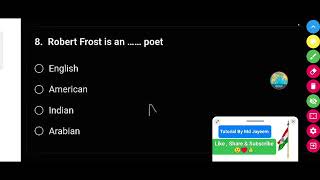 Robert Frost is an  poet [upl. by Hadeehuat]