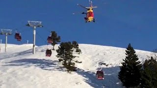 Skiers trapped in broken down gondolas in the French Alps are dramatically rescued [upl. by Goulette]